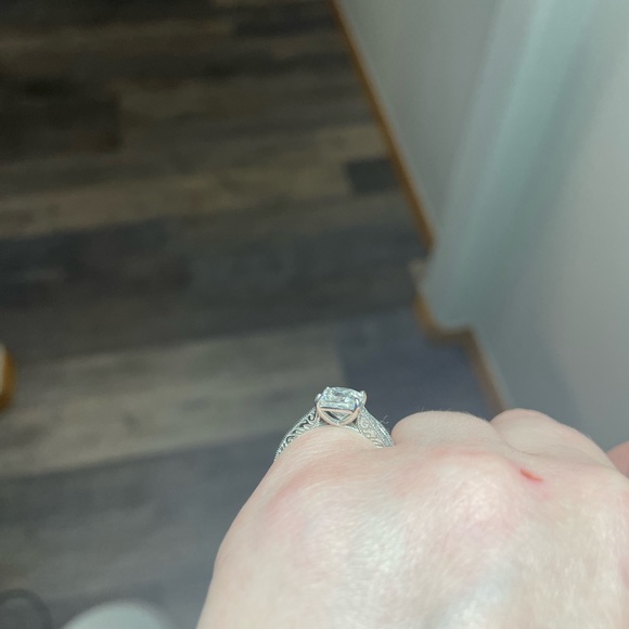 Princess cut genuine moissanite ring GRA certified - Picture 6 of 13